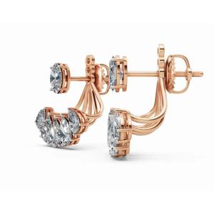 Pendientes de Diamantes Ovalados Elysia de Oro de 14 Quilates, Exclusivos y Más Vendidos, Joyería Cultivada en Laboratorio, Proveedor Mayorista - Product Image 6