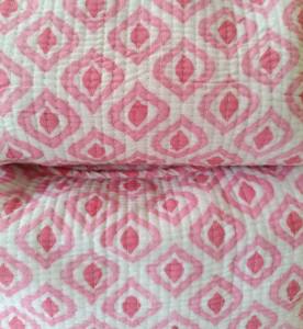 Large Women's <b>Travel</b> Makeup <b>Bag</b> Hand Block Printed Eco-Friendly Cotton Quilted Zipper Fashionable Stone Pattern <b>Small</b>-Medium - Product Image 5