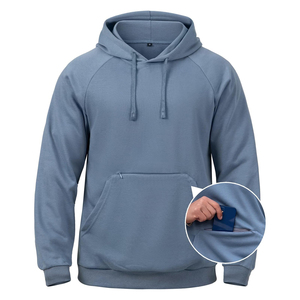 <b>Men</b> Sherpa Lined Hoodie 380 GSM <b>Thick</b> Winter Hoodie Full Zipper With Faux Fur Interior Heavyweight Cotton Outer <b>Jacket</b> Style - Product Image 1