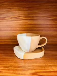 Tazas colores pastel 60s tazas de café diseño único conjunto hecho a mano regalo de boda para ella - Product Image 2