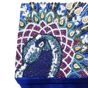 กล่องเก็บเครื่องประดับกำมะหยี่ทำมือพร้อมดีไซน์นกยูงเครื่องประดับอัญมณีสำหรับเป็นของขวัญคริสต์มาส - Product Image 3