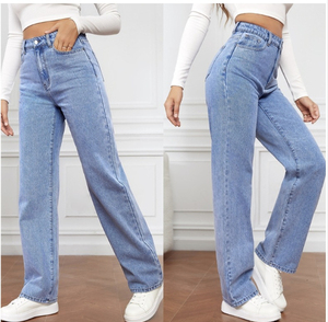 OEM personalizado de alta calidad de las mujeres rectas pantalones casuales de las mujeres de pierna ancha Jeans mujeres Hip Hop Multi bolsillos de pierna ancha Jeans Cargo - Product Image 1