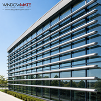 Volets à lamelles verticales en alliage d'aluminium de style moderne personnalisés pour façade murale extérieure, pare-soleil avec design écologique