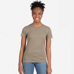 T-shirt décontracté à manches courtes pour femme 3900 Next Level en CVC 60/40 coton peigné/polyester, 32 fils, imprimé lettres colorées - Product Image 3