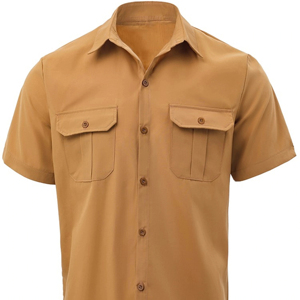 เสื้อเชิ๊ตผู้ชายแขนสั้นคอตตอน100% ดีไซน์แบบลำลองระบายอากาศได้ดีเสื้อเชิ๊ตผู้ชาย - Product Image 3