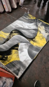 Adiva Tapis fait main en polypropylène turc Sculpture Jute Polyester Matériau Jacquard Tissé Carré pour la maison Tapis Vente en gros - Product Image 2