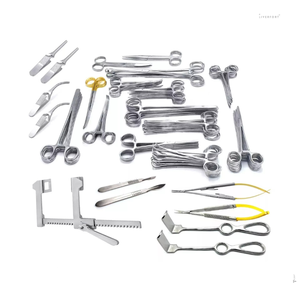 Directo de fábrica al por mayor nuevo modelo proveedor de instrumentos de cirugía cardíaca conjunto de 117 piezas Kit de instrumentos quirúrgicos de Cardiología - Product Image 1