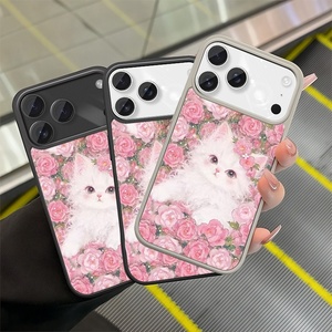 Coque de téléphone magnétique à fleurs colorées pour iPhone 11 à 17 Pro Max, en TPU souple, motif floral blanc, unisexe - Product Image 1