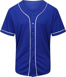 Camiseta de béisbol OEM para hombre, camisetas con botones, manga corta, Hipster, hip hop, uniformes deportivos, camisetas de béisbol personalizadas - Product Image 6