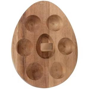 Porte-œufs moderne et élégant Outils à œufs en bois naturel de haute qualité Écologique pour la maison et la cuisine - Product Image 1