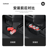 Boîte de rangement pour accoudoir arrière de console centrale Tesla Model Y Long Range, en TPE, avec plateau amovible, accessoires intérieurs, ajustement OEM, amélioration