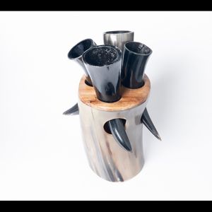 Cuenco para afeitado Artesanías Hogar Taza de búfalo Cuerno Espuma Jabón para afeitar Cuencos Taza para beber Hecho EN LA India - Product Image 4