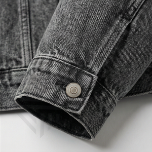 Vestes en jean personnalisées en denim lourd, en sergé de coton, en coton et polyester, ensemble jean, veste universitaire en jean d'hiver, style en coton - Product Image 6