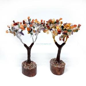 Jilaniagate 7 Chakra Puces d'agate naturelle Tronc de cristal coloré [150 BDS] Feng Shui Style Arbre Gemstone Home Decor Cadeau pour l'amour - Product Image 6