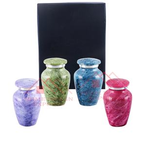 Jeu d'urnes à souvenirs classiques en marbre, lot de 4 urnes à jetons pour cendres humaines - Product Image 3