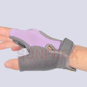 Professional Half-<b>Finger</b> Leather Gloves for Weight Lifting Stylish with Wrist Protection Hot Sale Gym Item - Product Image 2