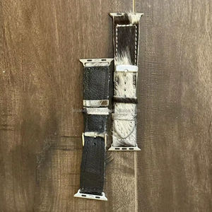 Hair-On Bracelet de montre en cuir de vachette véritable Top Grain Cowgirl Accessoires Western Mode Fabricant personnalisé Bracelet de montre en gros - Product Image 4