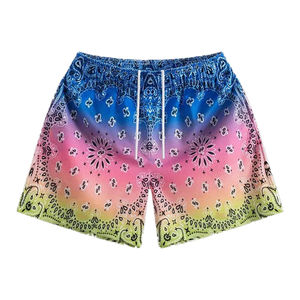 Shorts de Malla Casuales de Verano Unisex Personalizados al por Mayor, hasta la Talla 6XL, Multicolores con Patrón Sólido, Cintura Media - Product Image 1