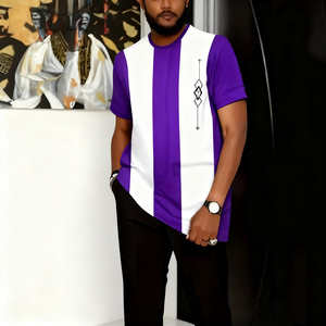 <span class=keywords><strong>Abbigliamento</strong></span> Uomo Africano 2025 Traspirante Ricamato 100% Poliestere Elasticizzato in Quattro Direzioni di Alta Qualità Stile Smart <span class=keywords><strong>Casual</strong></span> Retrò - Product Image 2