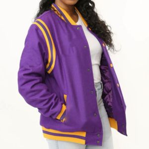 แจ็กเก็ตเลตเตอร์ฤดูหนาวแขนหนังสำหรับทุกเพศสีและโลโก้ออกแบบได้ตามต้องการ - Product Image 2