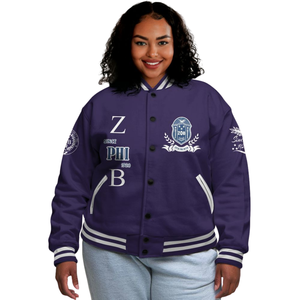 Zeta phi เสื้อแจ็กเก็ตทีมสโมสรสโมสรนักเรียนหญิง zpb 1920ชีวิตชาวกรีกแผ่นปะสำหรับใส่ในแต่ละวัน - Product Image 1
