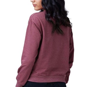 Custom Design Long Sleeve Women Pullover Sweatshirts <b>Top</b> Seller Cotton Fleece Heavyweight O Neck Women's Sweatshirt Professional - Product Image 4