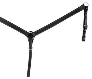 Collier de poitrine en cuir de cheval occidental Plastron de baril de cheval occidental, collier de poitrine noir usiné de plaisir de traînée - Product Image 3