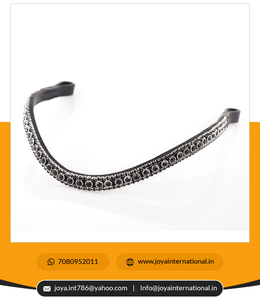 Bandas de navegación ecuestres negras de alta calidad OEM, accesorios de equitación de cuero de onda fina a precio de fábrica - Product Image 3