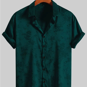 เสื้อเชิ้ตผู้ชายแขนสั้นพิมพ์ลาย3D ลำลองแบบกำหนดเองเสื้อเชิ้ตผ้าฝ้าย100% - Product Image 6