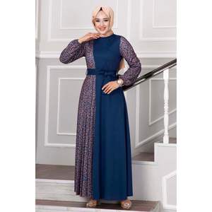 Robe hijab à motifs zébrés indigo - Product Image 2