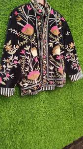 Most Selling Colorful Ethnic Handmade Suzani <b>Jacket</b> for <b>Women</b> Bohemian Floral Embroidery Festival Wear Available at Low Price - Product Image 2