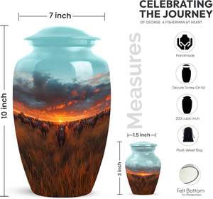 Mini urna de caballo para cenizas, entierro de mujeres para adultos, urna femenina para recuerdo de hombre humano, urna funeraria, tamaño personalizado - Product Image 2