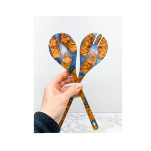 Ensembles de couverts en bois naturel pour ustensiles de cuisine ensembles de couverts pour personnalisation à la maison ensembles de cuillères et fourchettes - Product Image 4