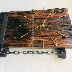 Nautical <b>Wooden</b> Rectangle Shape Decorative <b>Wall</b> <b>Clock</b> for Hanging <b>Wall</b> <b>Clock</b> Nautical Marine Style <b>Clock</b> 18 " Decorative Home - Product Image 5