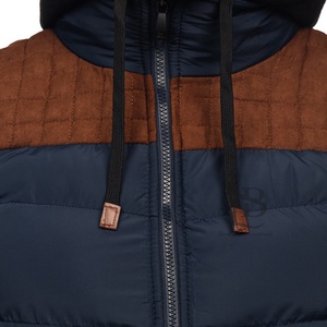 Chaqueta de diseño para hombre con logotipo personalizado con chaleco sin mangas de tela cálida acolchada para fitness y uso informal para chalecos acolchados de invierno - Product Image 5