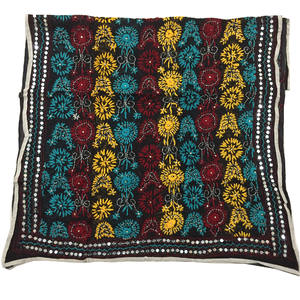 Tradicional bordado a mano Phulkari Dupatta, bordado a mano Phulkari Chanderi Dupatta, Phulkari Dupatta colorido - Product Image 6