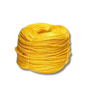 Cuerda de polipropileno trenzado de PP amarillo de 12mm de alta calidad Material de PET y PE disponible en bobina para embalaje económico - Product Image 3