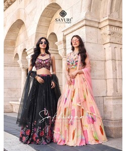 Prix de gros coton lourd feuille de soie impression Lehenga Choli beau vêtement ethnique Dupatta indien pakistanais tenue de réception - Product Image 5