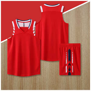 Ensembles de maillots de basket-ball pour hommes respirants et imprimés - Spandex/Nylon sans manches, vêtements de course à séchage rapide - Product Image 4