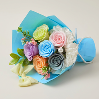Savon artisanal en forme de rose, bouquet artificiel en gros, toucher réel, doux, parfumé, longue durée, respectueux de l'environnement, plus de 27 couleurs, vente en gros