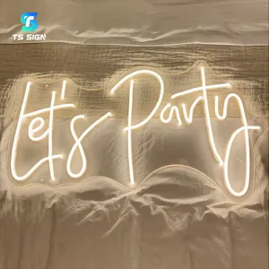 Customized Warm White Happy Birthday Neon Lights Sign Home Decor Event Party Electronic Neon Signs