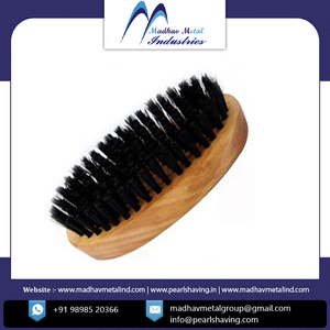 Brosse à barbe en bois faite à la main de fournisseur indien brosse à barbe en bois en gros à bas prix - Product Image 2