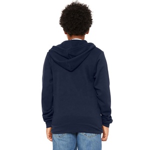 Bella+Canvas Youth Sponge Full-Zip Hoodie Unisex Kids' French Terry Zip-Up Hoodie Boy's Athletic Hoodies - Product Image 3