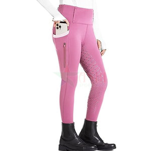 Leggings de Equitación para Mujer con Agarre Completo en el Asiento, Material Impermeable y Cortavientos de Spandex/Poliéster, Ajuste Elástico - Product Image 1