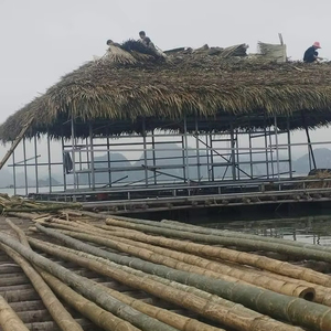 Code tissé 122 feuille de toiture de chaume synthétique conception tropicale coupe-vent et imperméable pour toit de chaume décoratif d'hôtel - Product Image 1