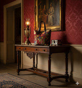 Fait à la main grand Vintage mode Boho Farida Kahlo femmes coton tissu imperméable épaule sac fourre-tout multicolore Shopping - Product Image 4