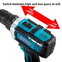 Perceuse à main professionnelle FixCraft 12V/21V DC à vitesse variable et réversible, rechargeable au lithium-ion