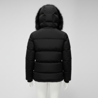 Chaqueta acolchada Decoded personalizada con cuello alto, cremallera lavada, relleno de algodón transpirable, estilo urbano de invierno