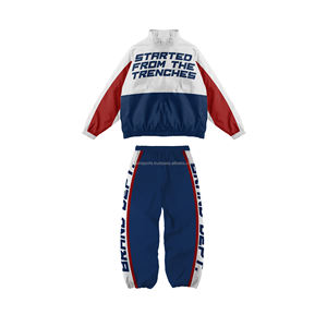 Survêtements d'extérieur coupe-vent légers et imperméables avec logo personnalisé de grande taille pour hommes ensemble de survêtement coupe-vent pour hommes ensemble coupe-vent - Product Image 4