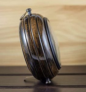 Antique Wooden Table Top Desk Clock Nautical Style Roman Number Home Office Study Living Room Decoration Calendars Stopwatch - Product Image 2